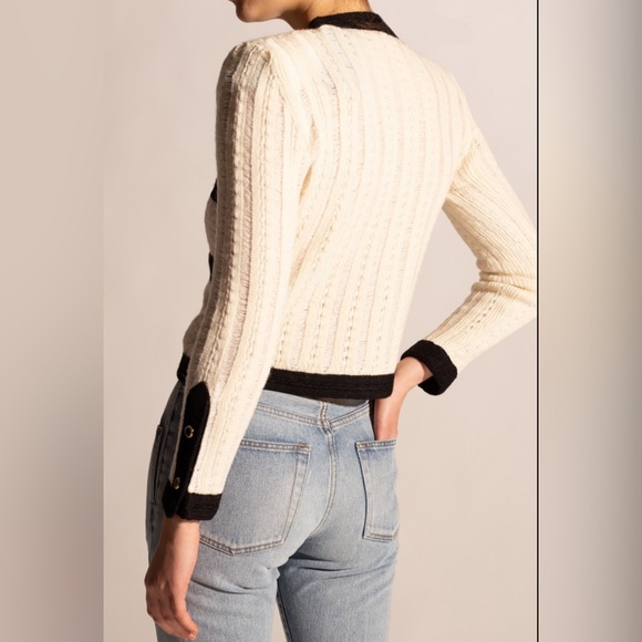 SAINT LAURENT
Two-tone Ribbed Wool Jacket
Contrast-Trim Wool Jacket - Picture 4 of 7